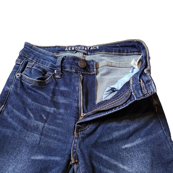 Aeropostale blue high Rise jegging skinny leg denim jeans pants - Picture 6 of 9